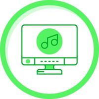 musik grön blanda ikon vektor