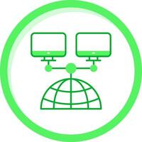 nätverk grön blanda ikon vektor