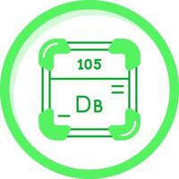 Dubnium Grün mischen Symbol vektor