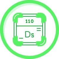 darmstadtium grön blanda ikon vektor