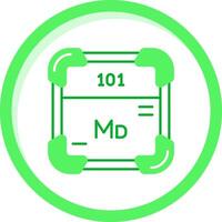 Mendelevium Grün mischen Symbol vektor