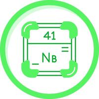 niob grön blanda ikon vektor