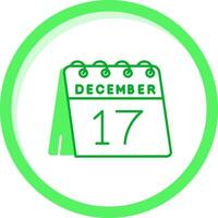 17 .. von Dezember Grün mischen Symbol vektor