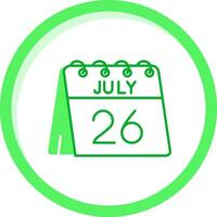 26 .. von Juli Grün mischen Symbol vektor