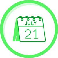 21 .. von Juli Grün mischen Symbol vektor