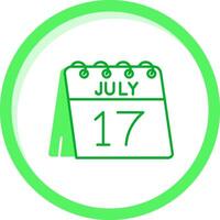 17 .. von Juli Grün mischen Symbol vektor