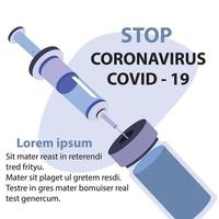 vaccination. vaccin mot coronavirus och influensa. vektor illustration eps10