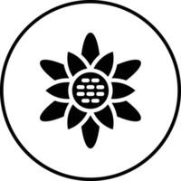 Symbol für Sonnenblumenvektor vektor