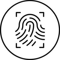 Fingerabdruck Scan Vektor Symbol