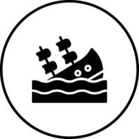 Schiffswrack Vektor Symbol