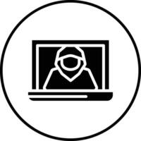 Cyber Verbrechen Vektor Symbol