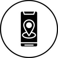 Handy, Mobiltelefon Geographisches Positionierungs System Vektor Symbol