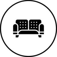 Sofa-Vektor-Symbol vektor