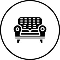 Sofa-Vektor-Symbol vektor