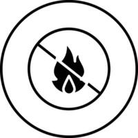 Nein Feuer Vektor Symbol