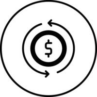 Geldfluss-Vektor-Symbol vektor