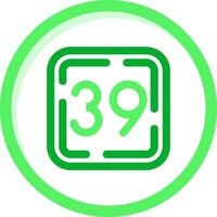 trettio nio grön blanda ikon vektor