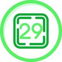 zwanzig neun Grün mischen Symbol vektor