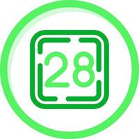 tjugo åtta grön blanda ikon vektor