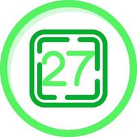 tjugo sju grön blanda ikon vektor