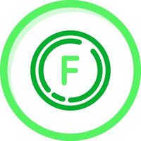 Brief f Grün mischen Symbol vektor