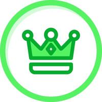 krona grön blanda ikon vektor