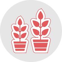 wachsen Pflanze Glyphe Mehrfarbig Aufkleber Symbol vektor