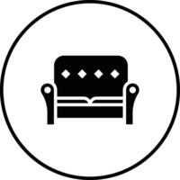 Sofa-Vektor-Symbol vektor