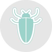insekt glyf Flerfärgad klistermärke ikon vektor