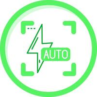 Auto Blitz Grün mischen Symbol vektor