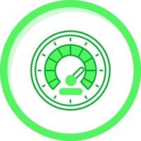 hastighetsmätare grön blanda ikon vektor
