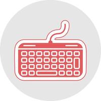 Tastatur Glyphe Mehrfarbig Aufkleber Symbol vektor