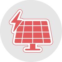 Solar- Panel Glyphe Mehrfarbig Aufkleber Symbol vektor