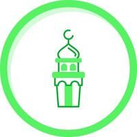 minaret grön blanda ikon vektor