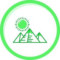 Pyramiden Grün mischen Symbol vektor