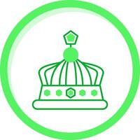 krona grön blanda ikon vektor