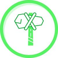 hammare grön blanda ikon vektor