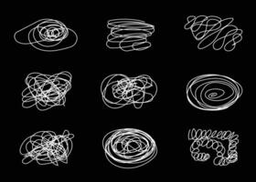 Sammlung von irregulär abstrakt Kritzeleien vektor
