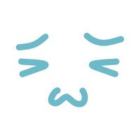 komisk ansikte uttryck kawai ikon vektor
