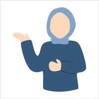 süß Hijab Mädchen Charakter Illustration vektor