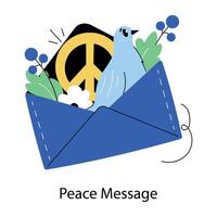 modisch Frieden Botschaft vektor