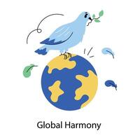 trendig global harmoni vektor