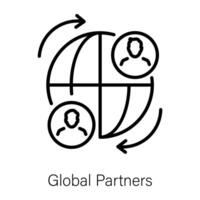 modisch global Partner vektor