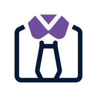 Uniform Symbol. Vektor Dual Ton Symbol zum Ihre Webseite, Handy, Mobiltelefon, Präsentation, und Logo Design.