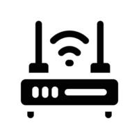 Router Symbol. Vektor Glyphe Symbol zum Ihre Webseite, Handy, Mobiltelefon, Präsentation, und Logo Design.