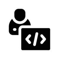 programmerare ikon. vektor glyf ikon för din hemsida, mobil, presentation, och logotyp design.