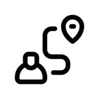 Reise Symbol. Vektor Linie Symbol zum Ihre Webseite, Handy, Mobiltelefon, Präsentation, und Logo Design.