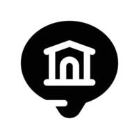 Zuhause Ort Symbol. Vektor Glyphe Symbol zum Ihre Webseite, Handy, Mobiltelefon, Präsentation, und Logo Design.