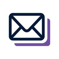 Email Symbol. Vektor Dual Ton Symbol zum Ihre Webseite, Handy, Mobiltelefon, Präsentation, und Logo Design.