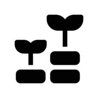 Wachstum Symbol. Vektor Glyphe Symbol zum Ihre Webseite, Handy, Mobiltelefon, Präsentation, und Logo Design.